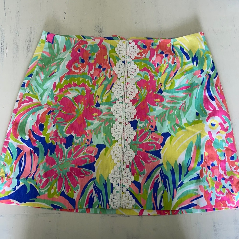 Lilly Pulitzer patterned mini skirt